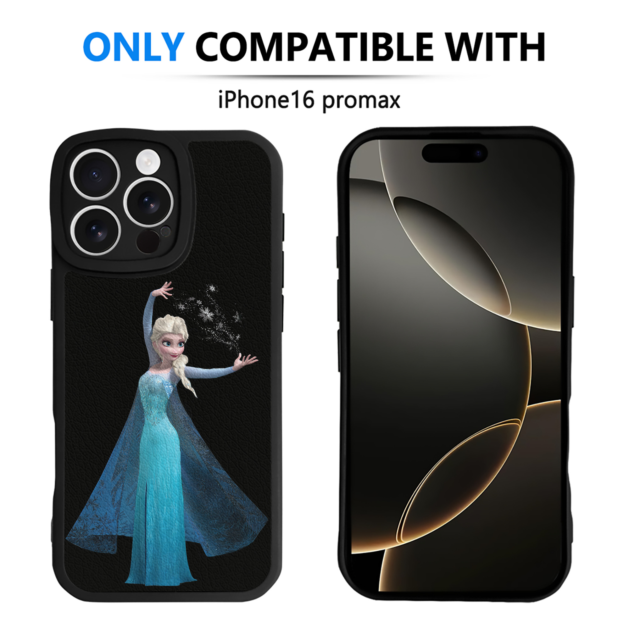 （画像用） アナと雪の女王 アンナ エルサ Frozen Anna Elsa 【iPhone 16シリーズ対応】シリコンスマホケース（レザー調） 材質：シリコン